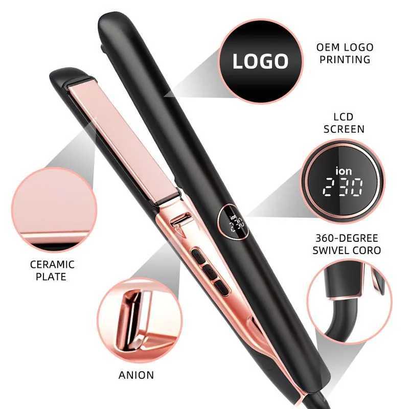 Salon Keratin Treatment Titanium Professional Hair Iron Tourmaline Flat Iron 500 Degree Hair StraightenerXJ250621