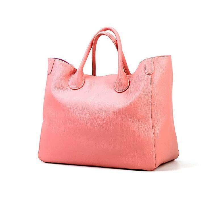 women genuine leather Large tote business capacity casual handbag duffle bag