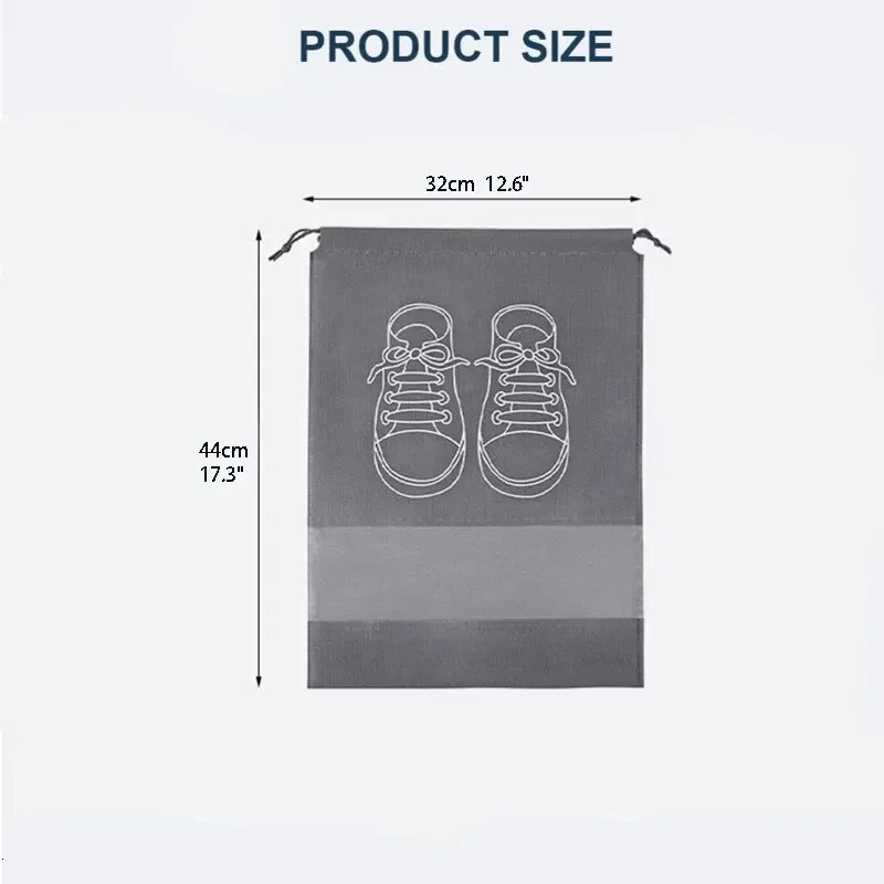 510pcs Shoes Storage Bag Closet Organizer Non Woven Travel Portable Waterproof Pocket Clothing Classified Draw Hanging 250612
