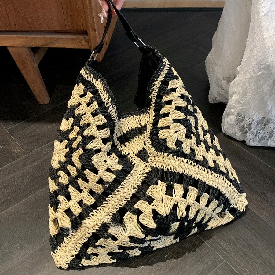 Popular Lazy Style Woven Women's Bag Free Shipping New Fashion Straw Straw Shoulder Bag Multi Functional Designer Commuter Handbag Shoulder Bag