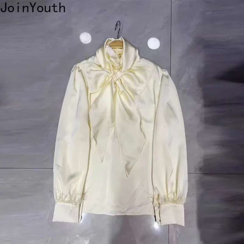Temperament Lady Tops Blouses for Women Bandage Bow Long Sleeve Vintage Shirts 2025 Camisas De Mujer Loose Elegant Summer Blouse