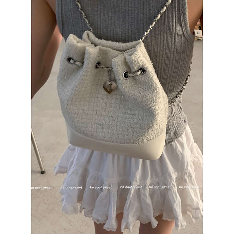 designer bag Women's Small Backpack 2025 New Summer Fashion Niche Bucket Versatile Commuter Chain Shoulder Bag