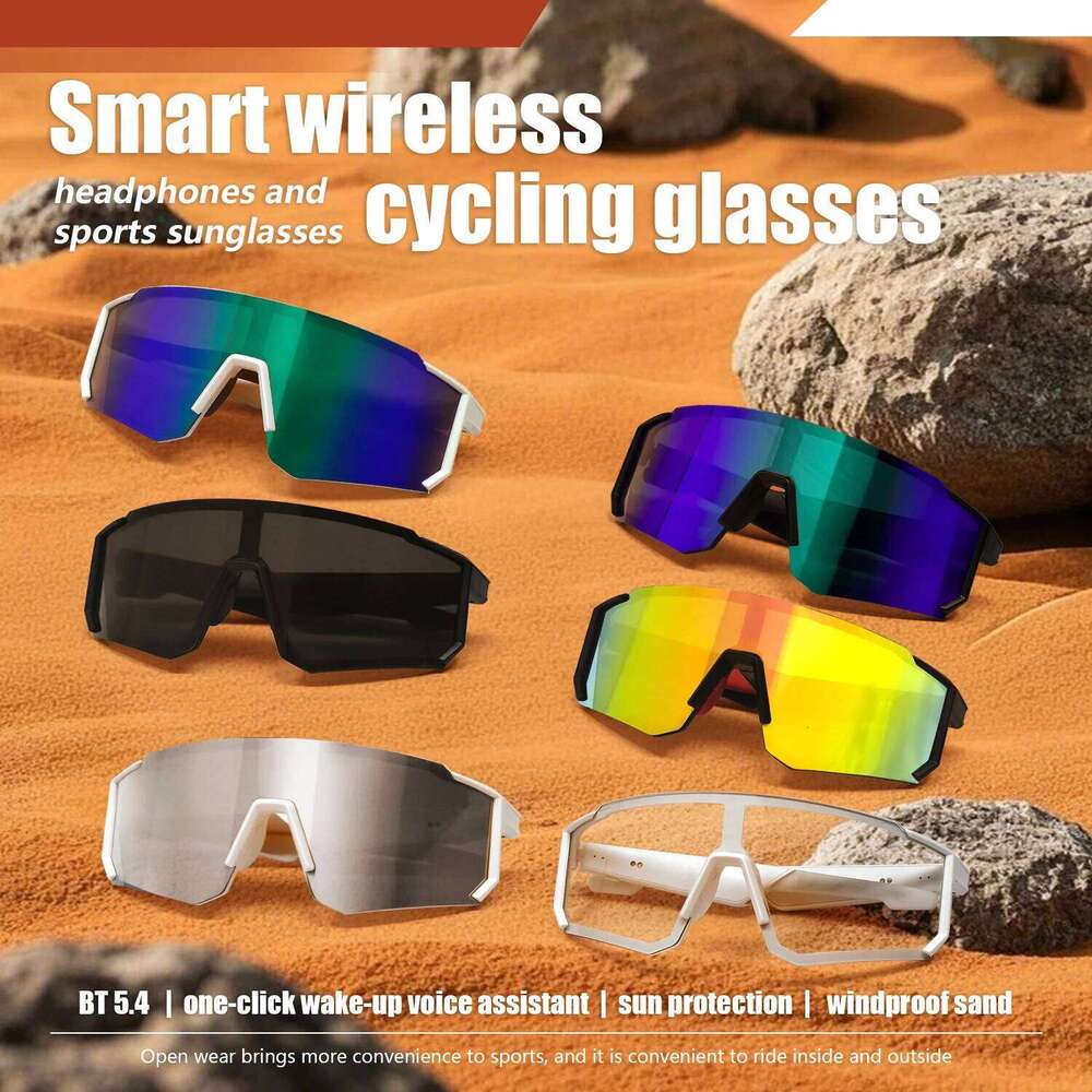 Smart Cycling Sport 100+ Online Language AI Automatic Dialogue Translation Bluetooth Glasses With Speaker UV Protection