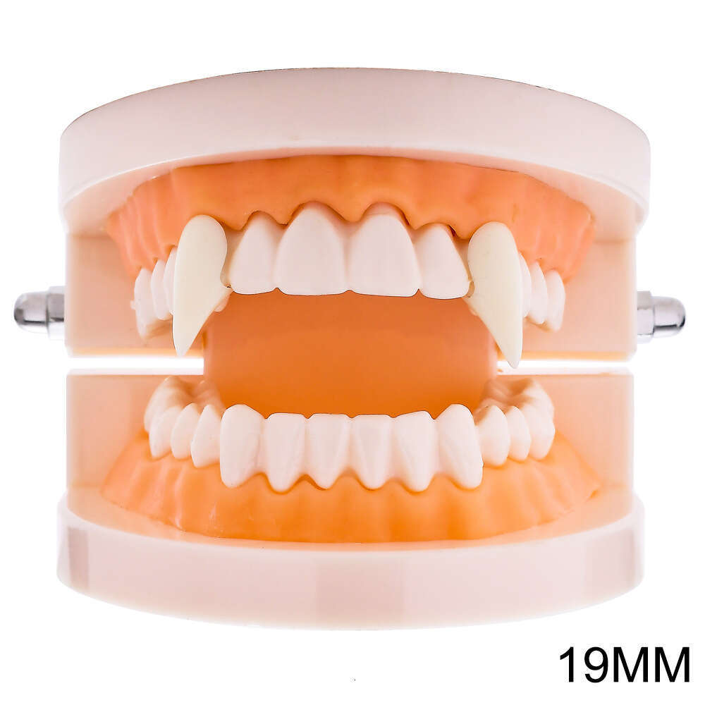 Halloween Dentures Vampire Fangs Zombie White Small Tiger Teeth Set COSPLAY Masquerade Props 9cc4