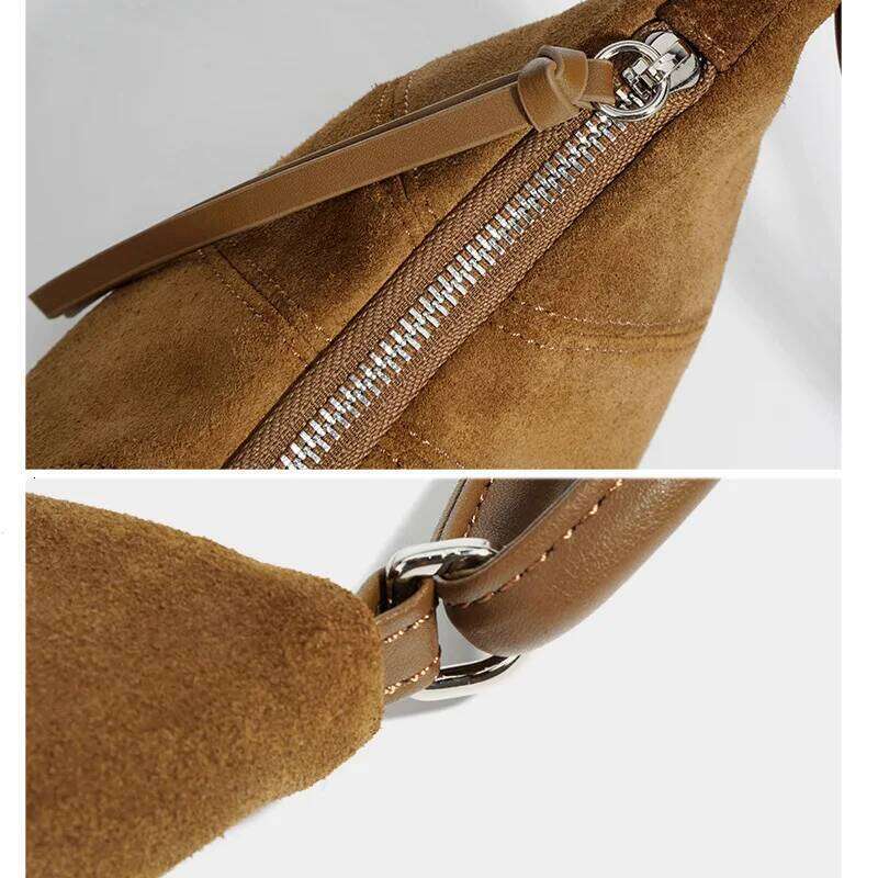 2024 New Women Dumpling Female Niche Underarm Shoulder Bag Lady Cross-Body Messenger Maillard Croissant Autumn Winter Hobos