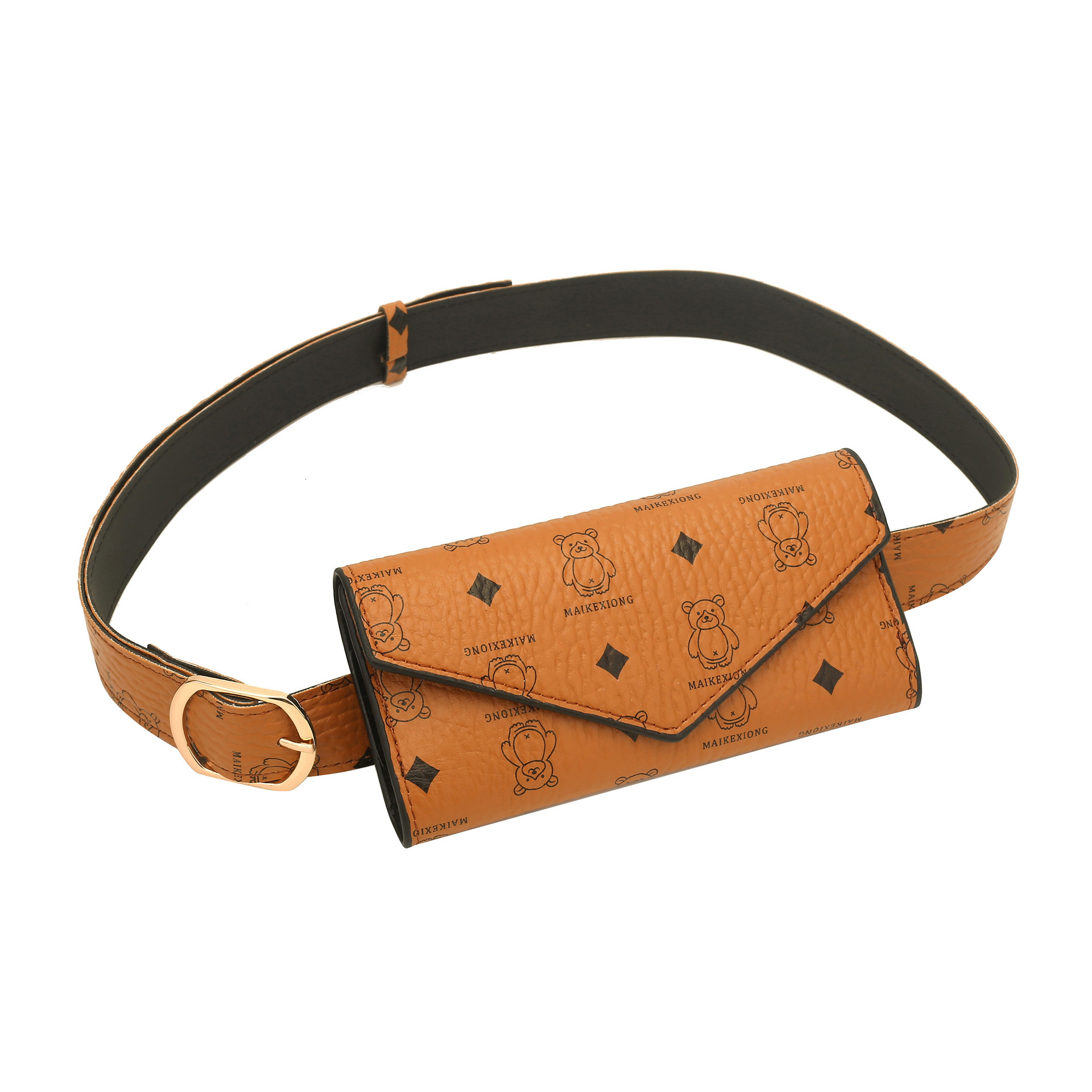 Free Shipping Designer Fashion Belt Waist Bag Women's Fashion Matching Flip Wallet PU Capable Women's Small Wallet Handbag