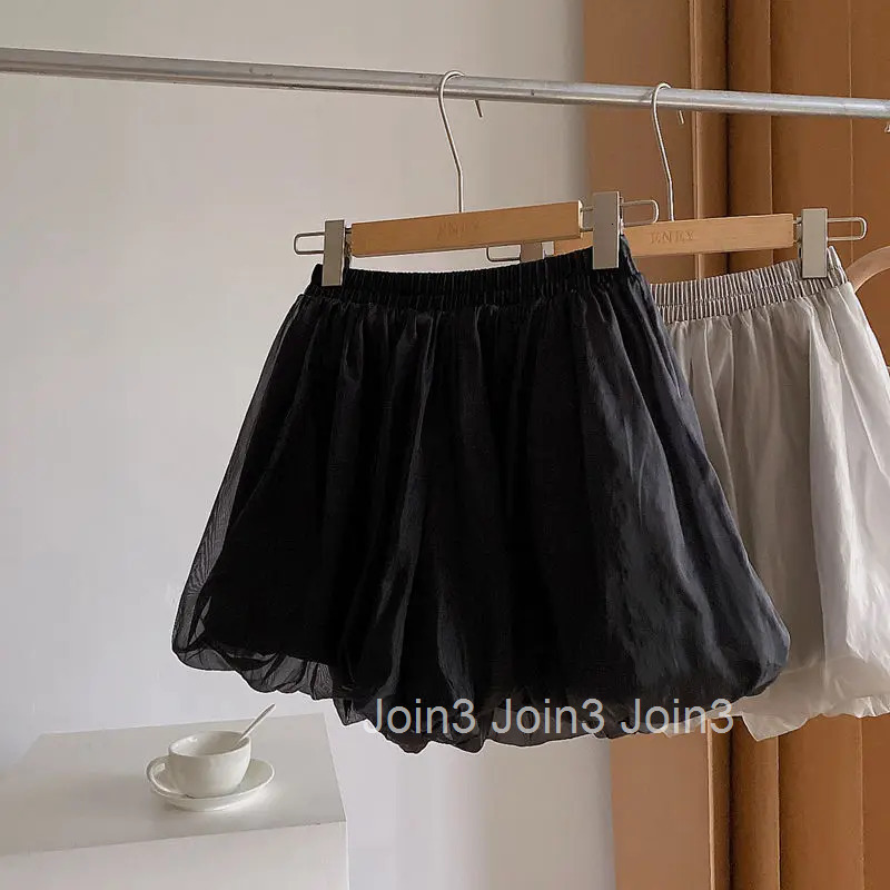 2025 New Bottoms Sweet Shorts for Women High Waist Patchwork Gauze Loose Pants Fashion Korean Summer Pantalones Cortos De Mujer
