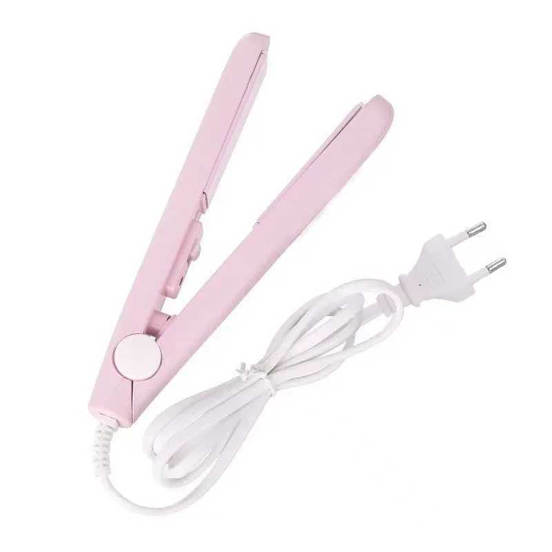 Mini Hair Straightener Clipboard Small Power Plug Curling Hair Straight Hair Girls Air Bangs Portable Hair StraightenerXJ250621