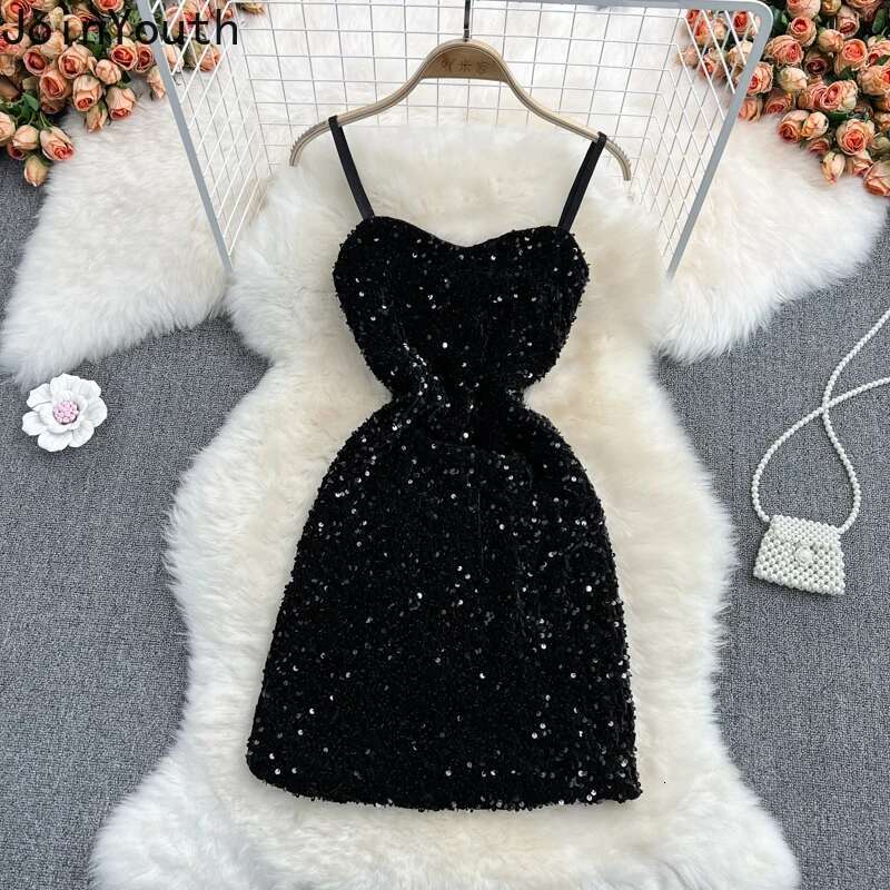 Temperament Two Piece Sets Sequined Suit Jacket Sexy Sling Bodycon Mini Dress Outfits Fashion Tunic Suit Womans Clothes for 2025
