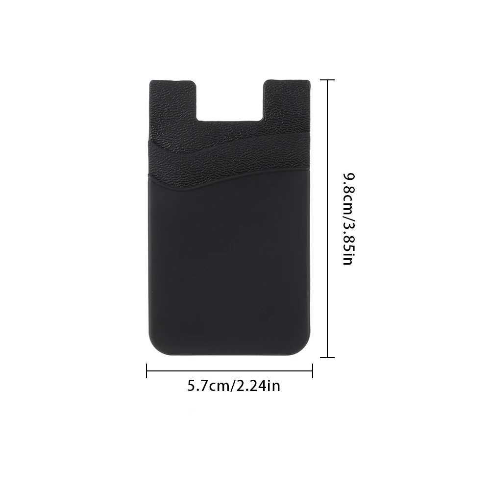 Silicone Phone Card Holder Wallet Case Phone Wallet Stick On Holder Phone Pocket for Almost All Cell Phones Z250621