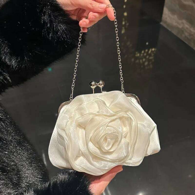 Designer Bag Silk Flower Evening Clutch Bags Women Handle Clutch Purses And Handbags Wedding Party