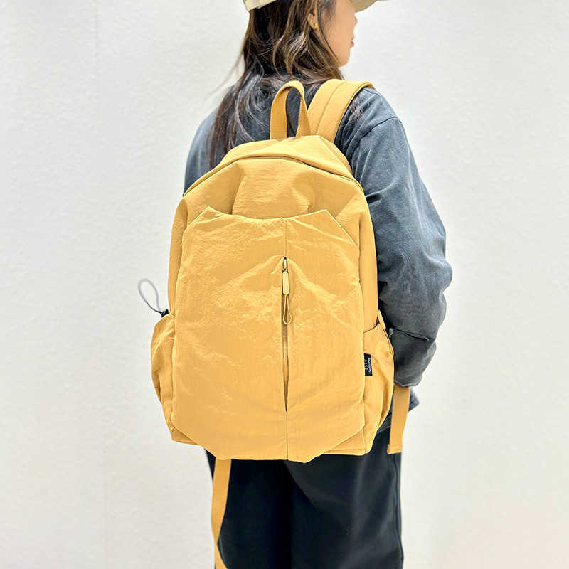 Backpack Simple For Female College Students Baistu Solid Color Lightweight Casual Fashion Travel Laptop Backpack
