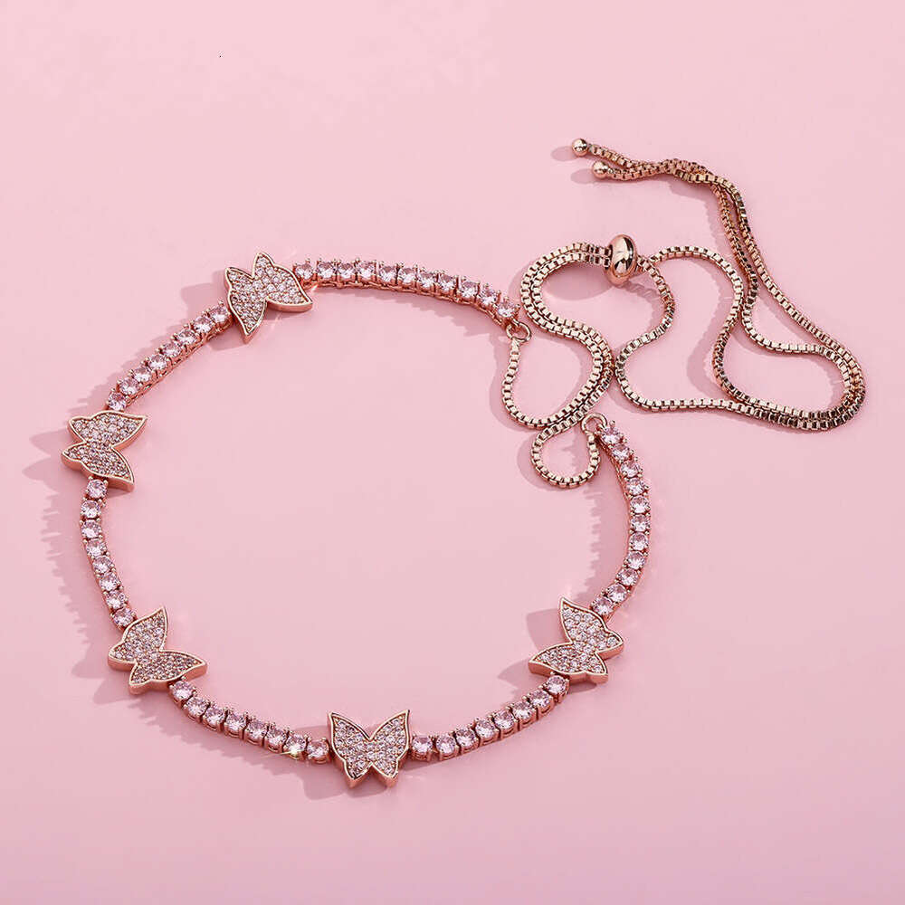 Jin Ao New Butterfly Necklace for Women, Internet Celebrity Clavicle Light Niche Neck Chain, Full Dia Elegant Design Sense Accessory