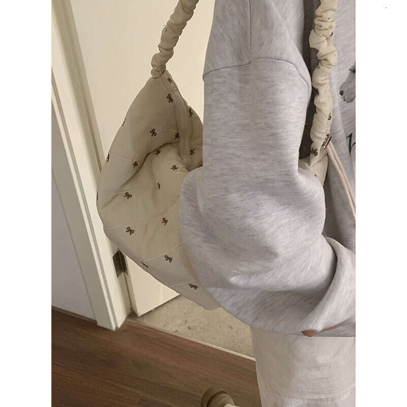 Niche Winter designer bag Down for Women 2024 New Korean Style Nylon Dumpling Versatile Crossbody Shoulder Underarm Bag