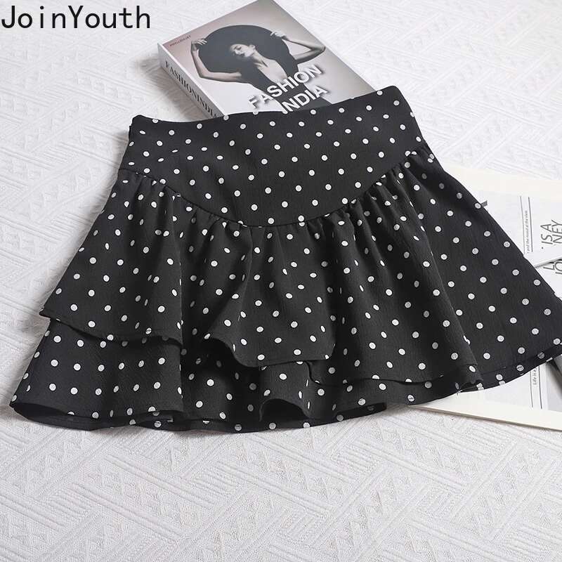 Polka Dot Skirt for Women 2025 Faldas Mujer De Moda Vintage Sweet Jupe Fashion Sweet Korean Saia A-line Summer Mini Skirts 7p454