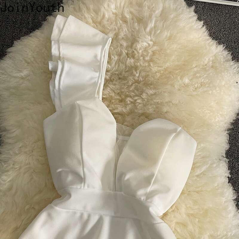 White Dress Women Clothes Summer Temperament Tunic Robe Femme Off Shoulder A-line Fashion Sexy Party Dresses Sweet Vestido Femme