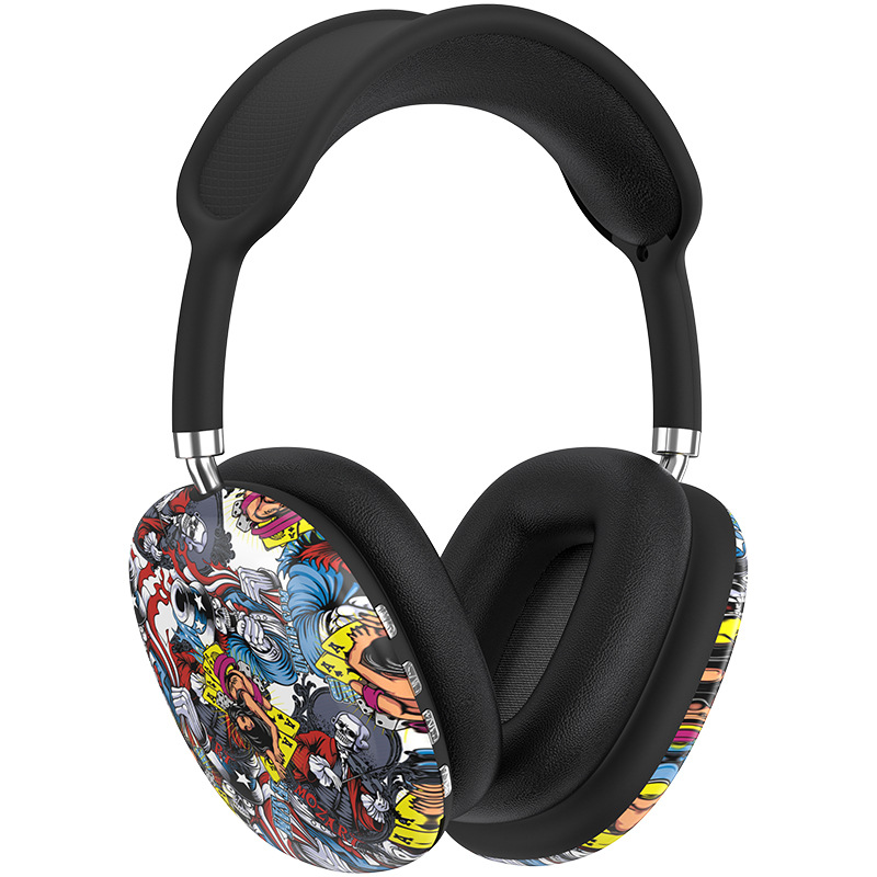 Popular P9 trendy graffiti painting headset wireless bluetooth headset