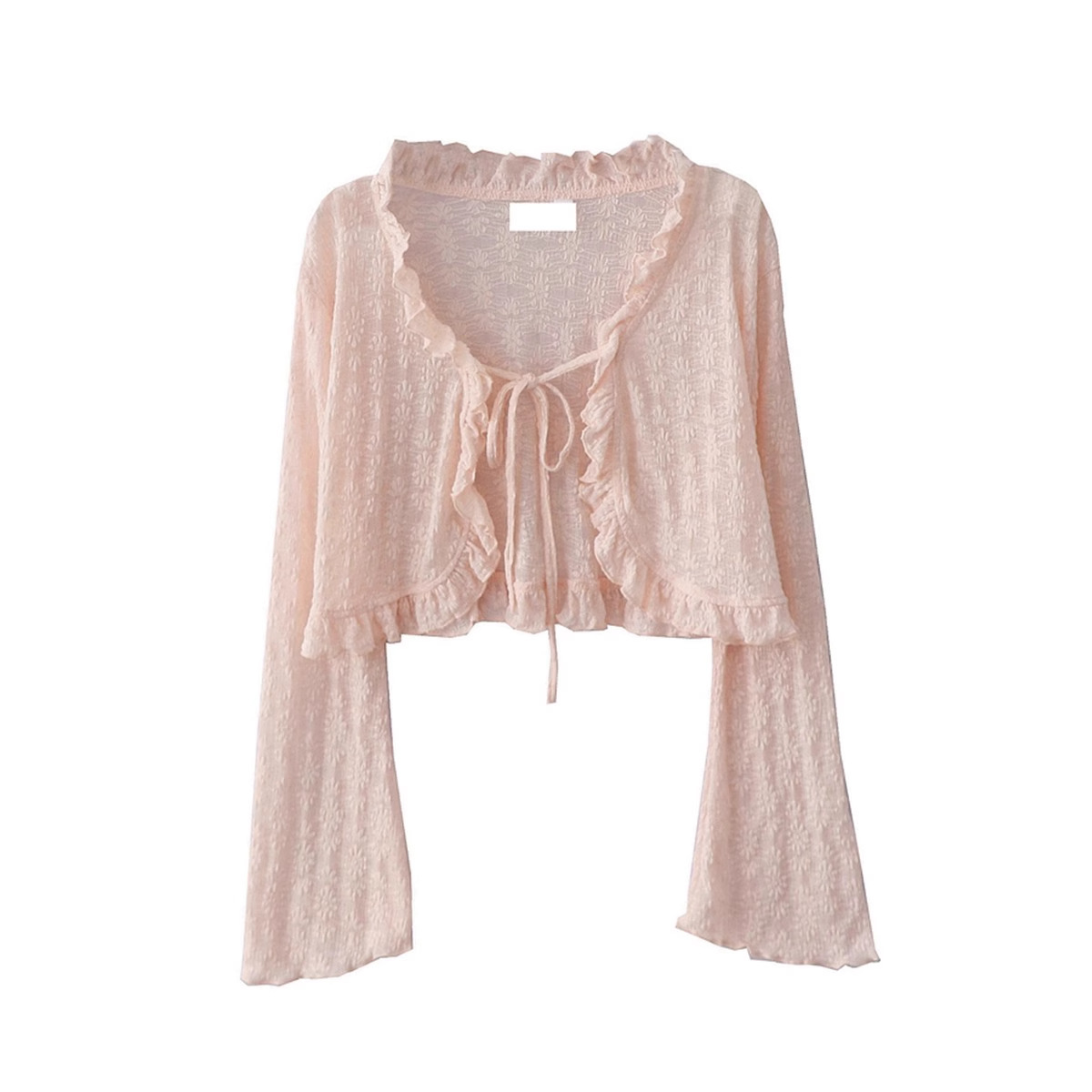 K1103 French sweet thin cardigan sun protection shirt female 2025 new lace air conditioning shirt summer loose shawl coat blouse