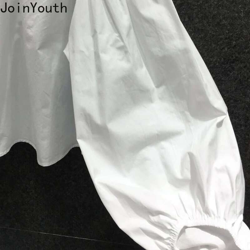 White Blouse for Women Lantern Sleeve Pater Pan Collar Shirts 2025 Blusas Mujer De Moda Fashion Vintage Temperament Blouses Tops