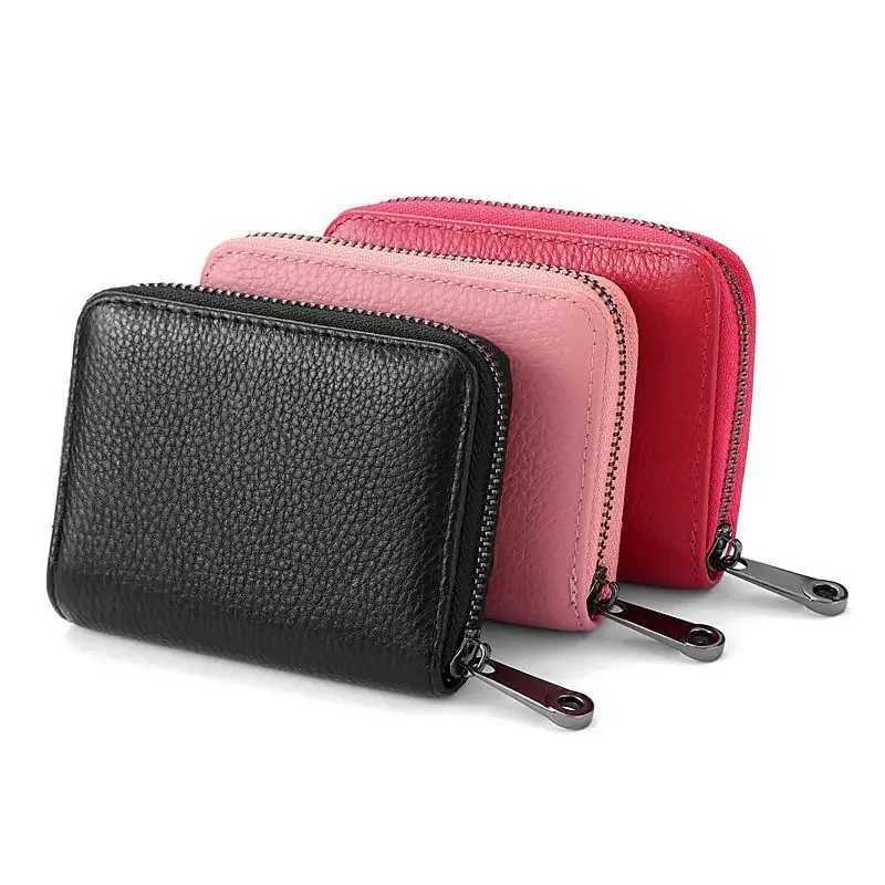 20 Card Slot Cards Holders PU Business Bank Credit Bus ID Card Holder Cover Coin Pouch Men Women Wallets Bag Organizer Z250621