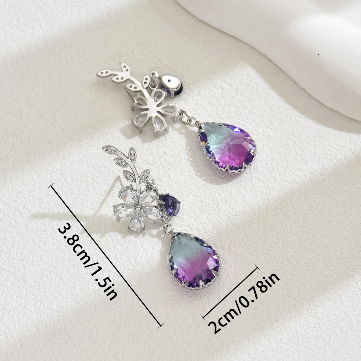 Forest Style Pastoral For Women Simple Flower Wheat Spike Inlaid Zircon Design Stud Earrings Ear Jewelry