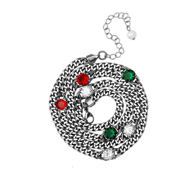 Jin Ao New Color-Retaining Cuban Simple Personality Bracelet Fashion Unisex Trendy Collarbone Chain