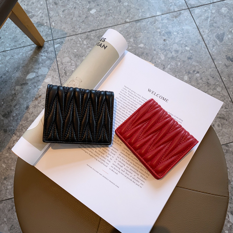Free Shipping Designer Wallet For Women Compact High-end Exquisite Leather Ultra-thin Multi Slot Integrated Small Card Bag Trendy