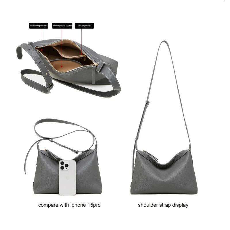 Hobo Armpit Shoulder Bag For Women, Female Cowhide, Genuine Leather, High-End, Commuting Crossbody Messenger, New, Winter, 2024 2025/06/19