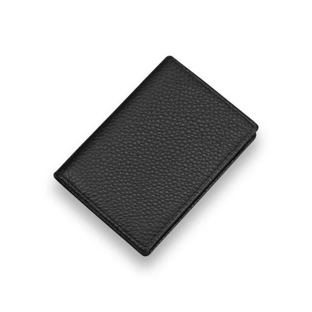 Genuine Leather Mens Business Card Holder High-grade Gift Litchi Grain Head Layer Cowhide Business Card Case Z250621