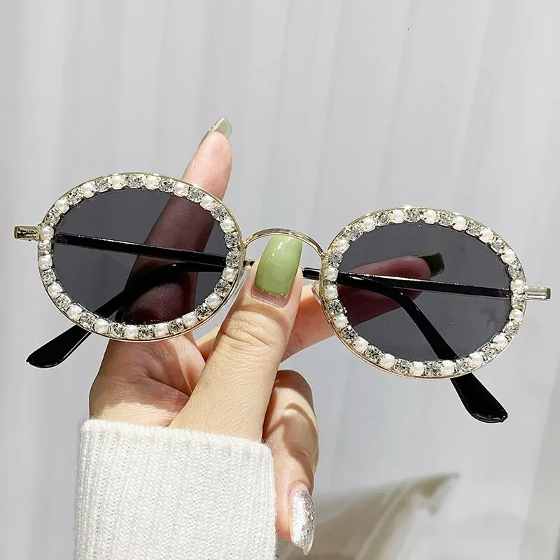 Large Frame Rhinestone Sunglasses UV Protection Crystal Sunglasses Diamond Studded Glasses Outdoor Sports Sunglasses 250617