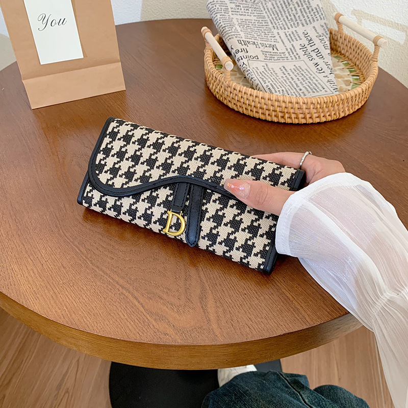 New Luxury Wallet Unisex Travel Uxury Wallet Classic Canvas High Capacity Zipper White Multicolor Coin Pocket ID Window Coin Purse