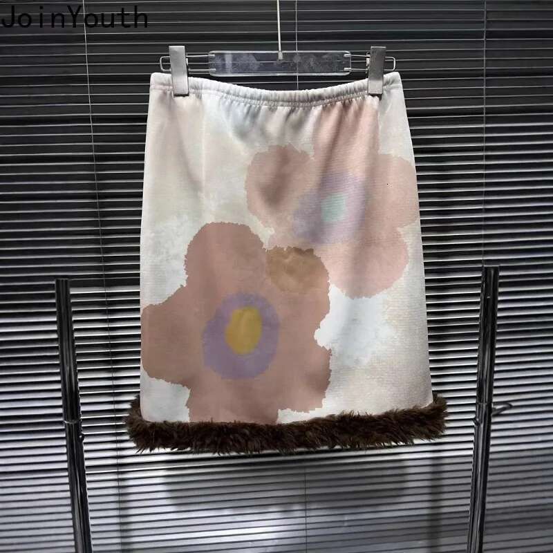 2025 Faldas Mujer De Moda Bodycon Skirts for Women Cat Cartoon Print Slim Fit Jupe Fashion Korean Saia Bandage Mini Skirt 63c517