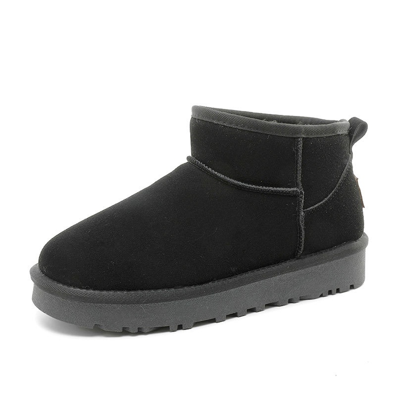 2025 free shipping designer women's winter shoes, women's new models with plush snow boots, cotton solid color sports cotton shoes black whi