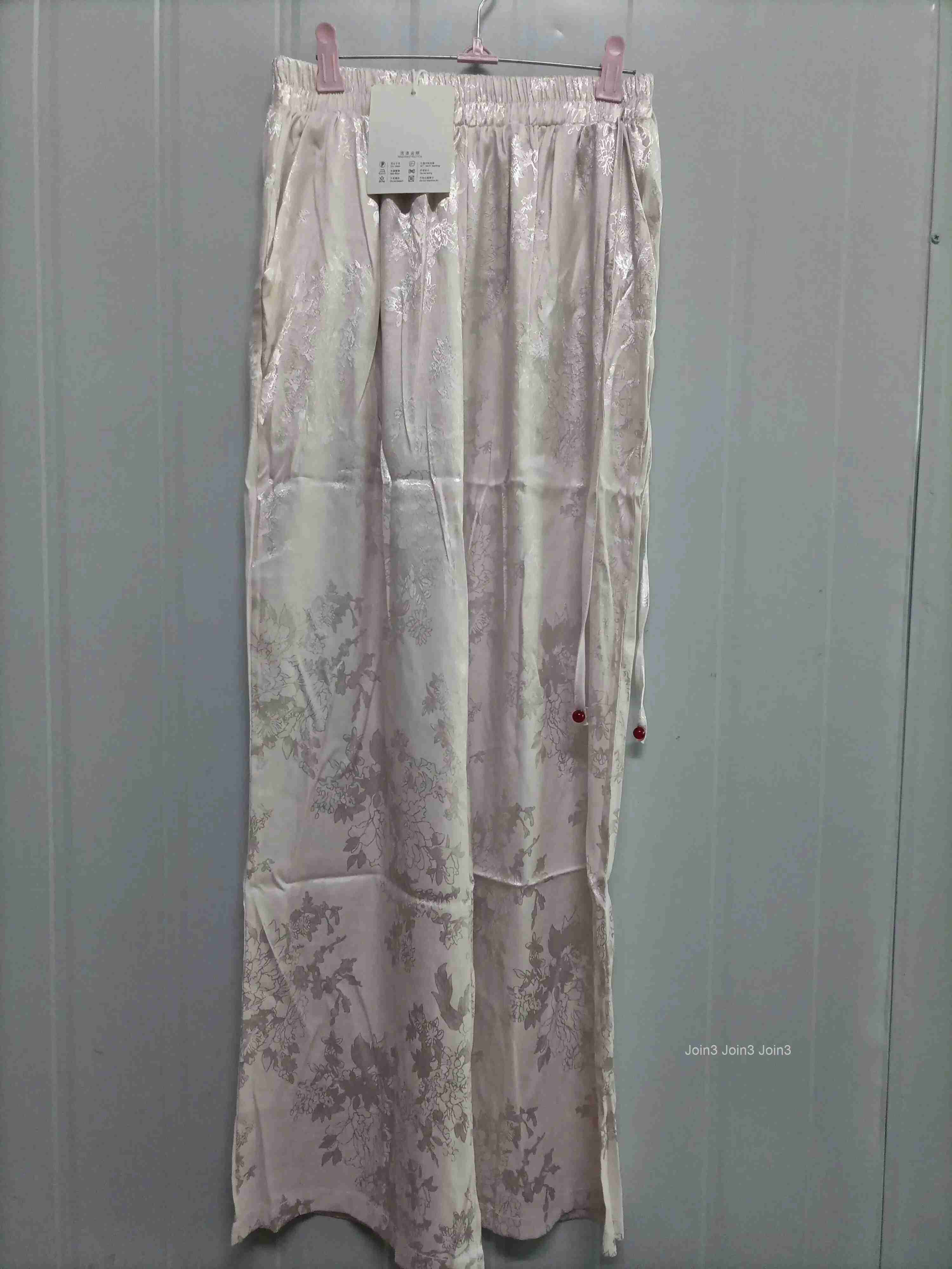 Chinese Style Summer Wide Leg Pants for Women High Waist Striped Floral Trousers 2025 New Bottoms Vintage Pantalon Femme 27v415