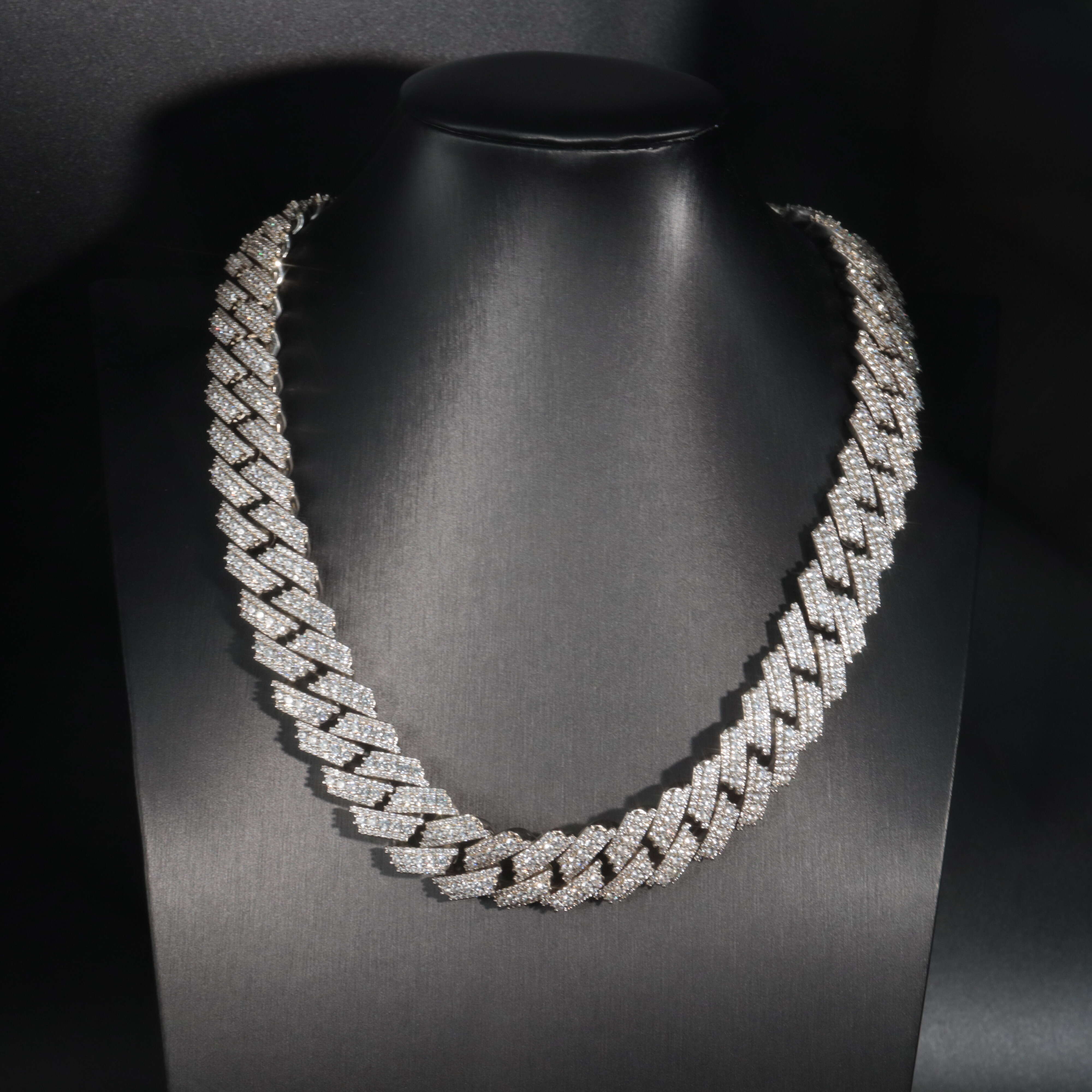 20MM 925 Sterling Silver Necklace Europe and the United States Popular Streetwear Hot Sell American Fashion Hiphop Cuban Link