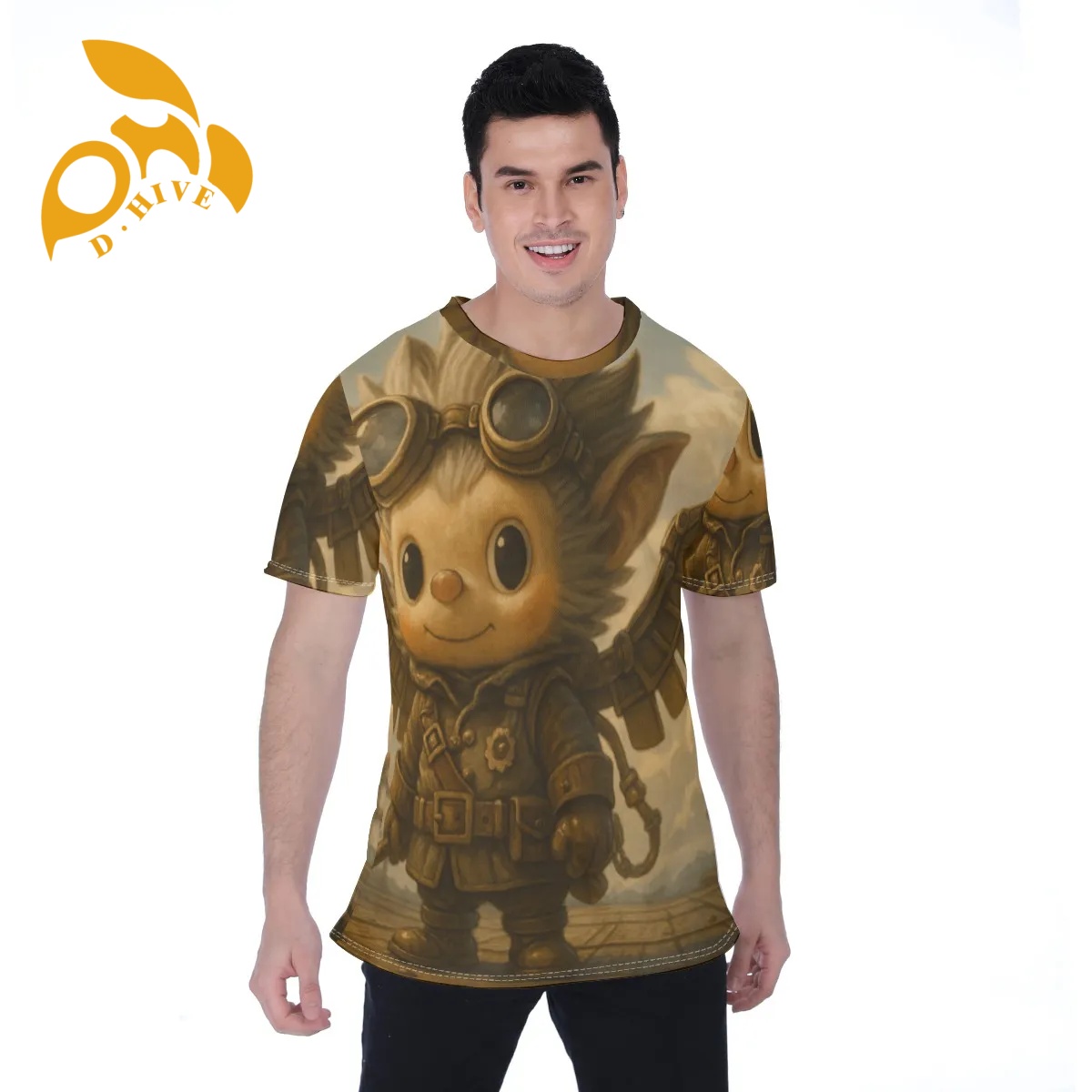 free shipping of customized fashionable All-Over Print Men's T-shirt | Birdseye with exquisite Round neck design High-quality fabric