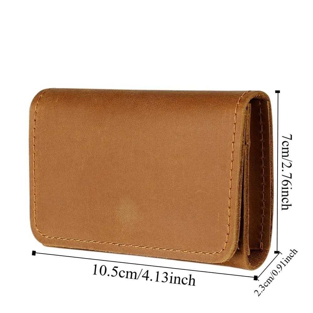 Leather PU Cowhide Short Wallet Small Solid Color Card Holders Clutch Coin Purse Korean Style Men Short Wallet Business Z250621