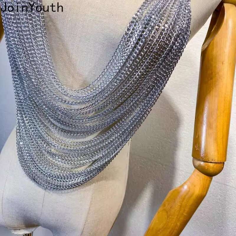 Y2k Vest Women Clothing Heavy Chain Slim Fit Sexy Tees 2025 Ropa Mujer Streetwear Harajuku Camis Fashion Summer Sexy Crop Tanks