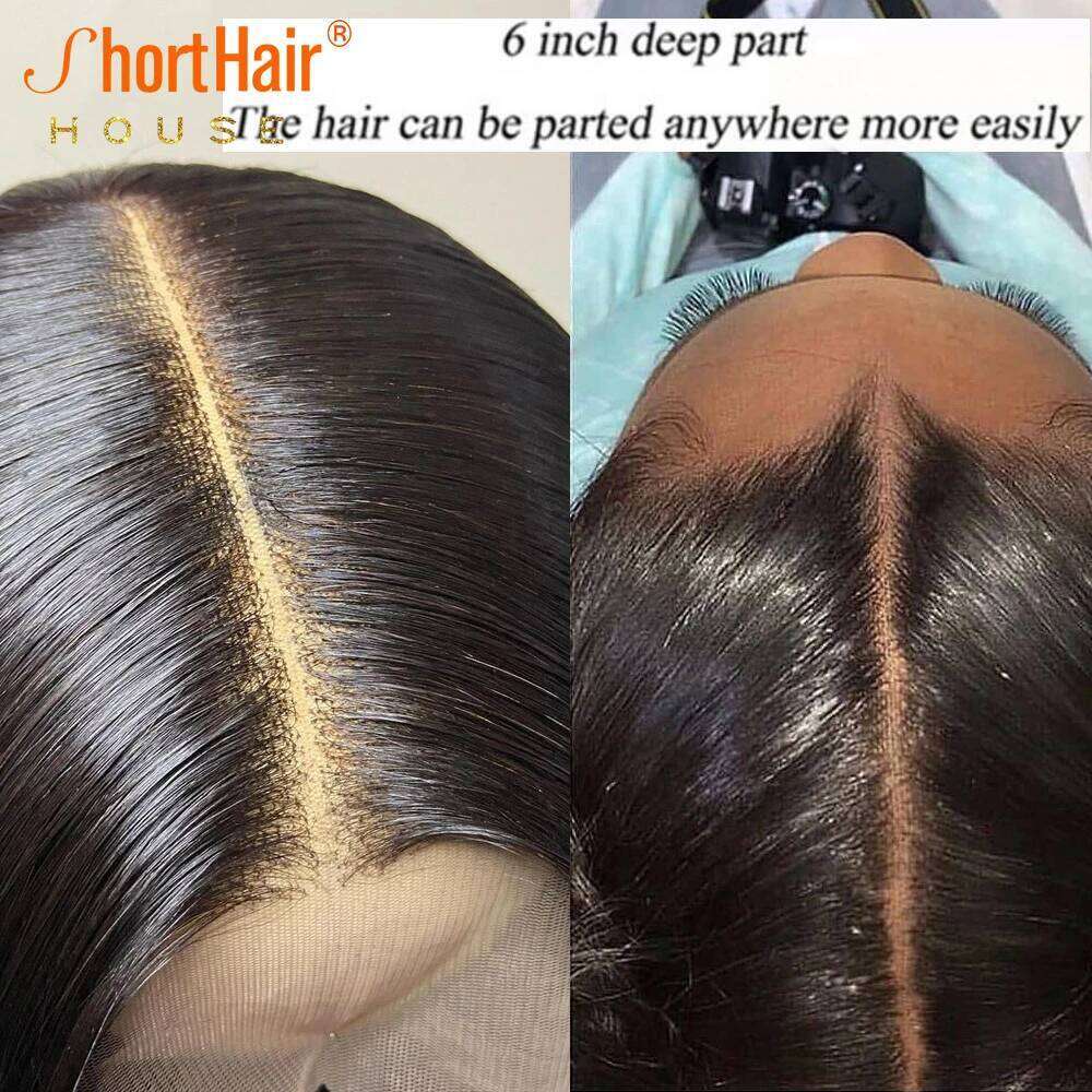 Caramel Short 4x4 Lace Closure Brazilian PrePlucked Best Human Hair Brown Blonde 13x4 Straight Bob Wigs