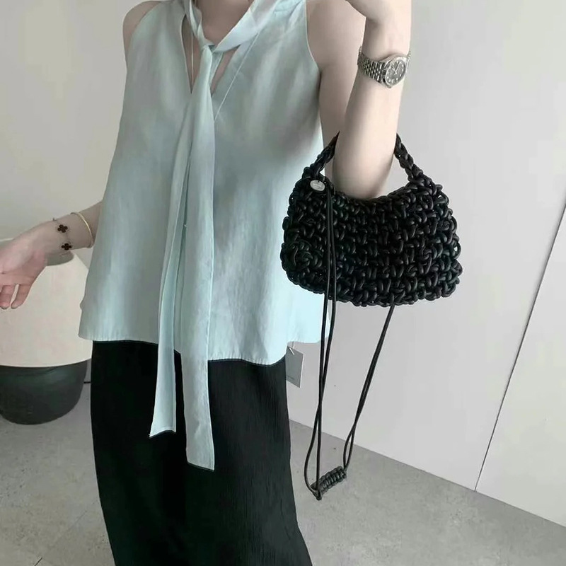 Free shipping designer bag Niche Designer Korean Women Bag Rope Woven Bag Handbag Crossbody Bag Small Bag Women Trendy Bag