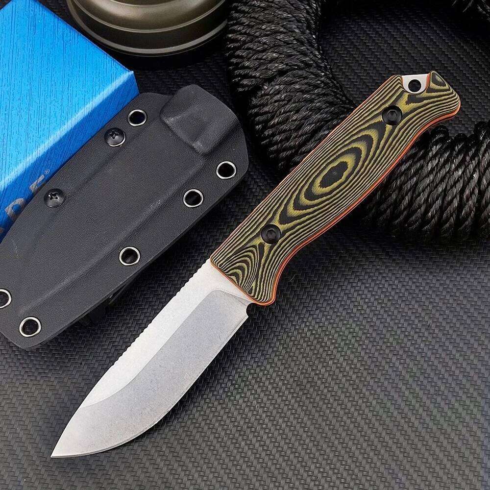 BM 15002/ 15017 Hunter Multifunctional Outdoor Straight Knife - High Hardness Blade, Portable Camping Survival Tactical Knives