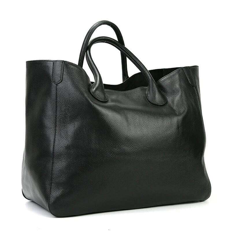 women genuine leather Large tote business capacity casual handbag duffle bag