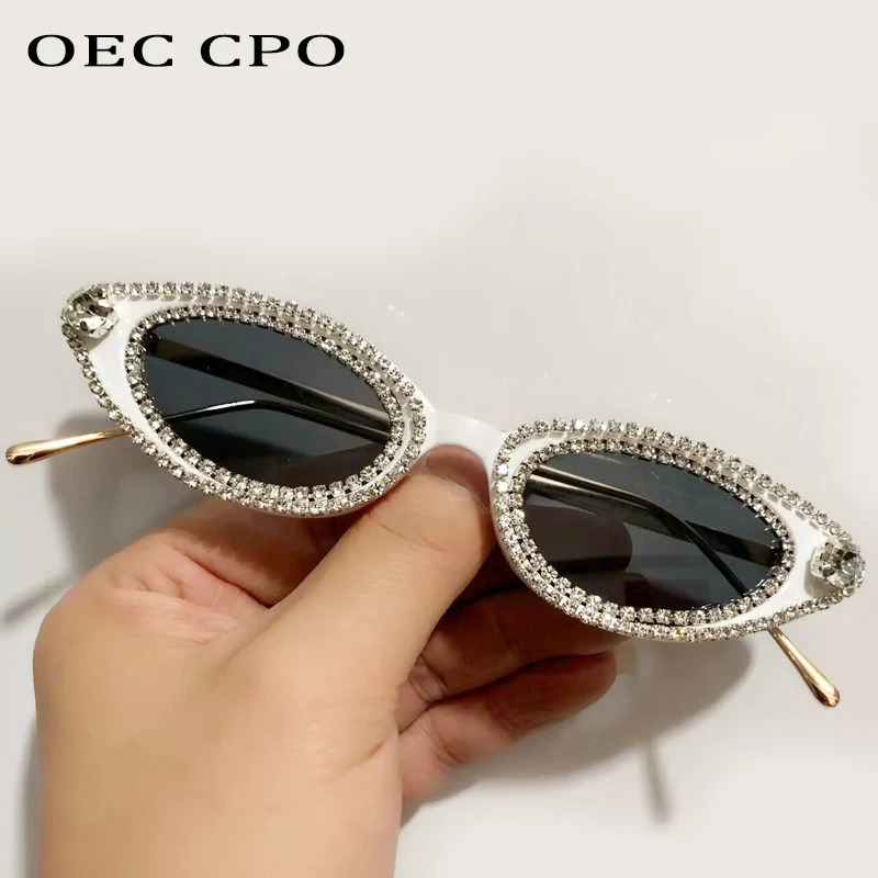 Unique Diamond Fashion Sunglasse Rhinestone Cat Eye Eyewear Female Trend Small Frame Ladies Sun Glasses UV400 250617