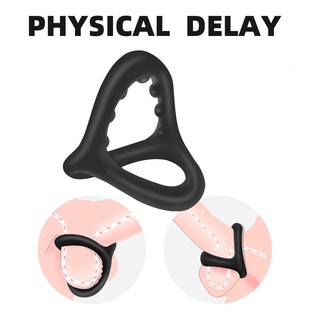 Shark Head Locking Liquid Silicone Male Wearable Prepuce Ring Physical Delay Adult Product