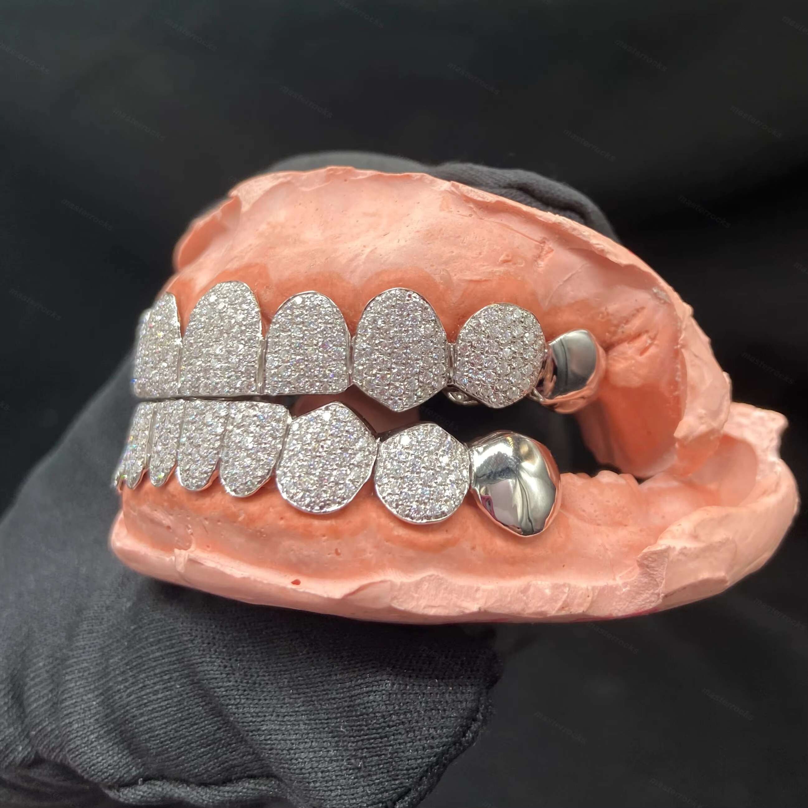 VVS Moissanite Lab Grown Diamond Custom S925 Silver 10K 14K 18K Solid Gold Grillz Teeth Iced Out Grillz for Men