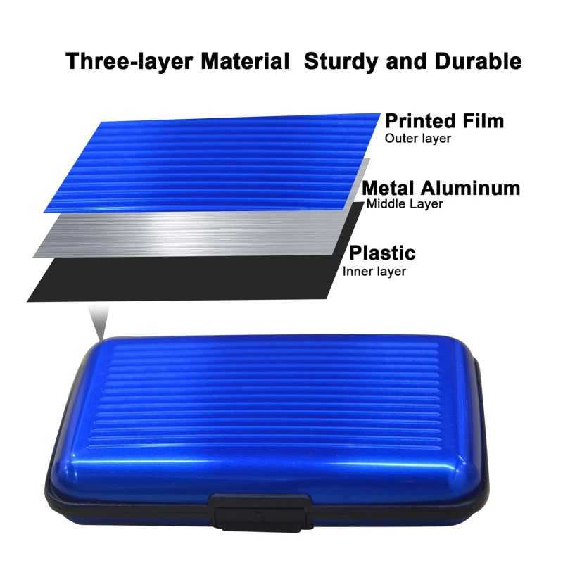 ID Card Case Business s Holder Aluminum Metal Waterproof Bank Card Protection Holder Case Men Women Wallets Z250621