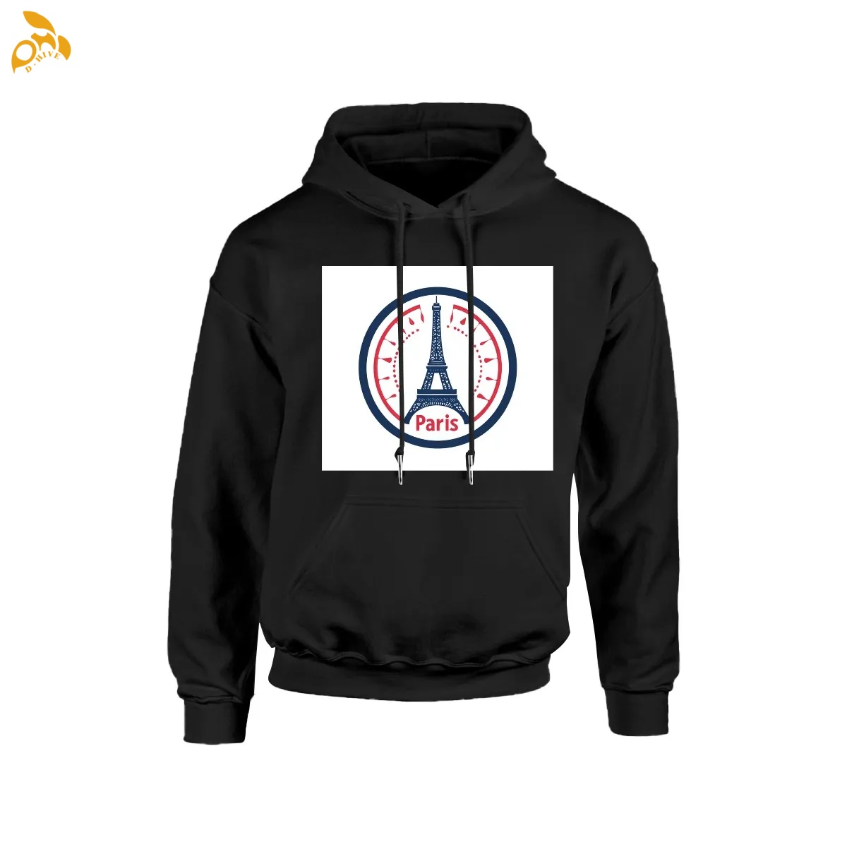 free shipping of customized trendy Ladies' polyester cotton hooded pocket sweatshirt is suitable for 260GSM with exquisite patterns from US