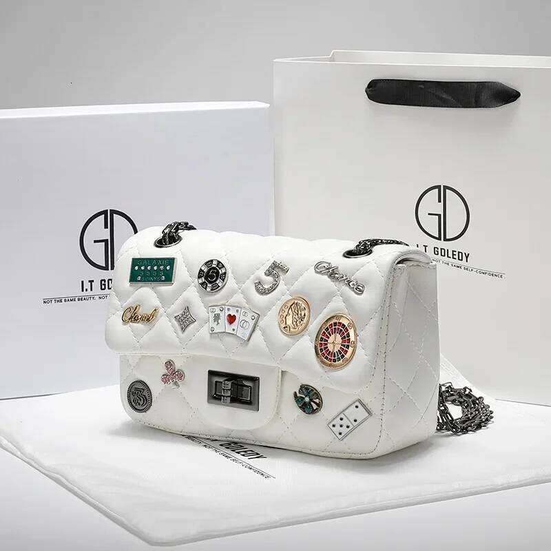 Designer bags Hong Kong ITGDLEDY Genuine Leather Brand Women's Crossbody New 2021 Single Shoulder Small Chain Strap Bag