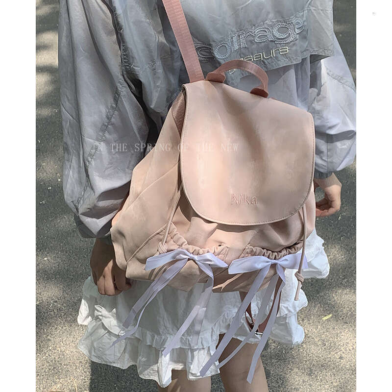 designer bag Casual Nylon Canvas Bowknot Women's 2024 New Niche Backpack Simple Travel Bag