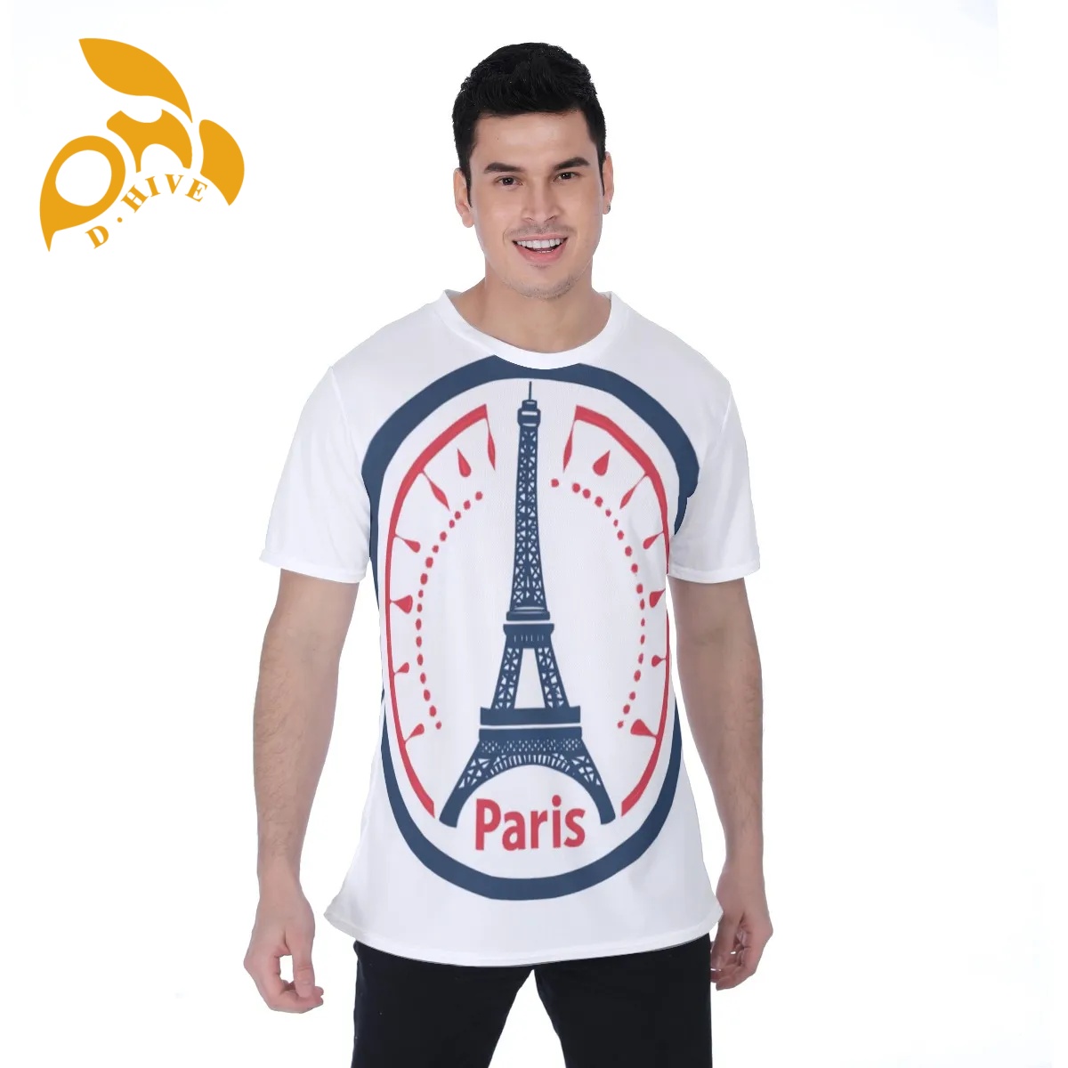 free shipping of customized fashionable All-Over Print Men's T-shirt | Birdseye with exquisite Round neck design High-quality fabric Sports